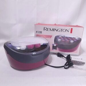 Remington Hot Rollers Full Sz Wax Core 20 Velvet Rollers Set Hair Curlers Tested